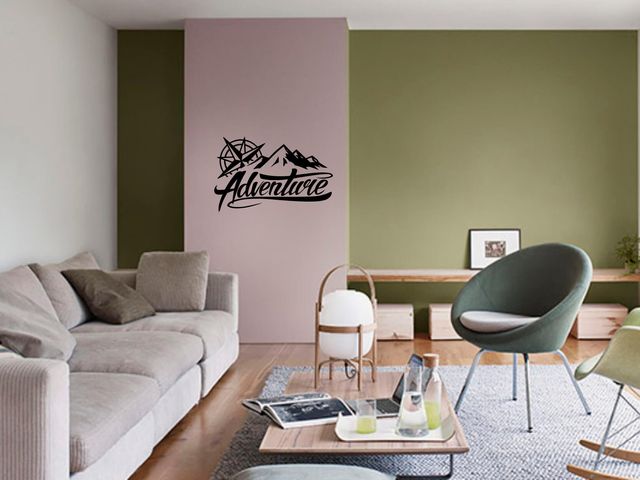 2 Pegatinas Adventure Rosa De Los Vientos