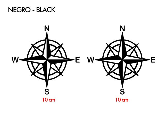 2 Pegatinas ROSA DE LOS VIENTOS