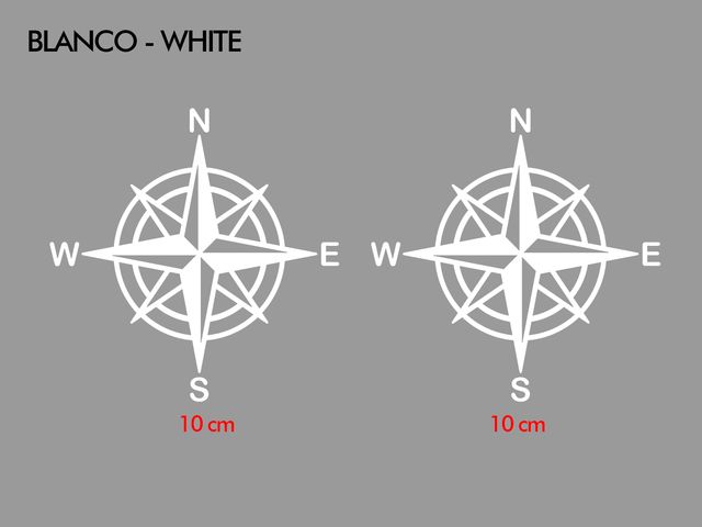 2 Pegatinas ROSA DE LOS VIENTOS