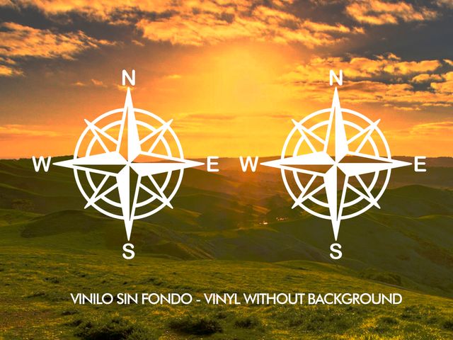 2 Pegatinas ROSA DE LOS VIENTOS