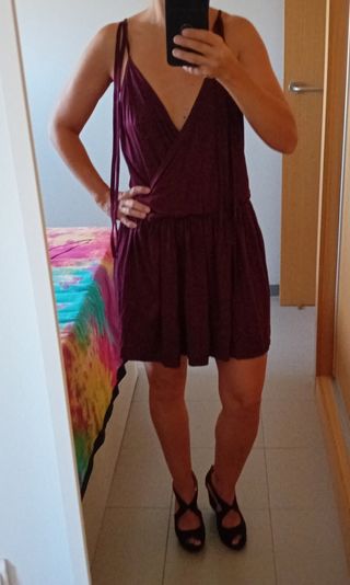 Vestido burdeos TOMPAI