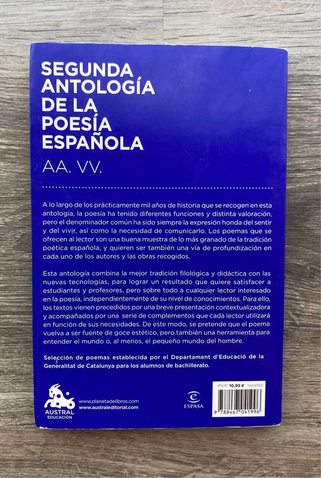 SEGUNDA ANTOLOGIA DE LA POESIA ESPAÑOLA