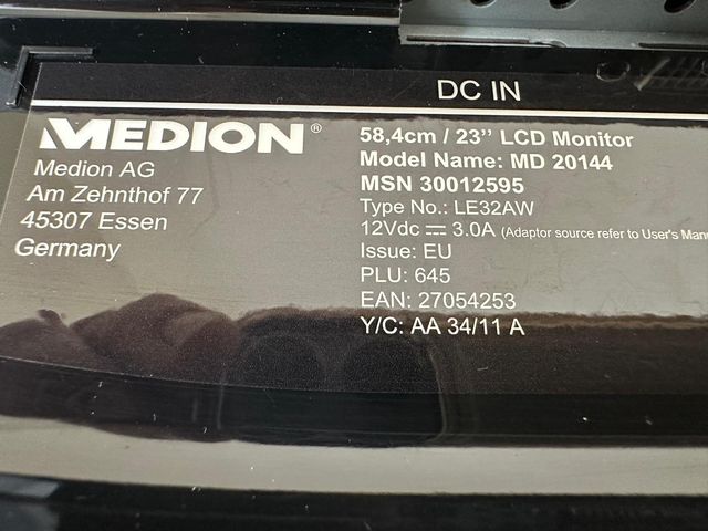 Monitor LCD Medion MD 20144 23"