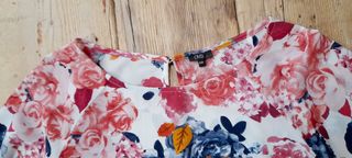 Blusa corta fiori camicetta