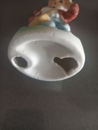 2 statuine vintage in ceramica colorata 