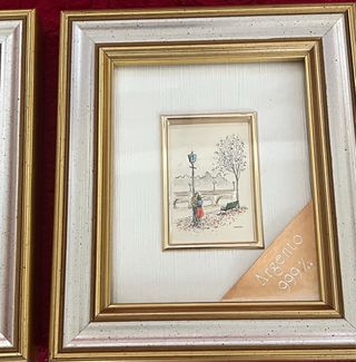 Tris di quadretti argento 999