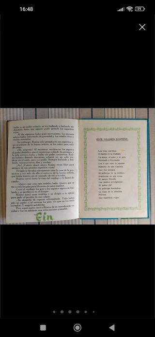 Libro de cuentos antiguo 