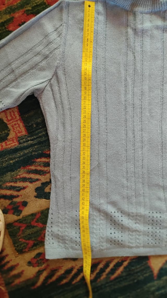 Camiseta de  punto azul celeste