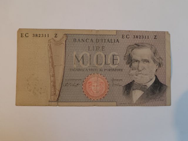 Banconota 1000 lire 1977