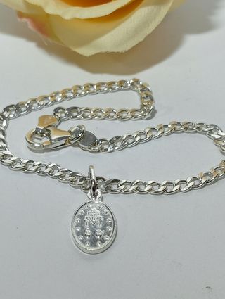 Pulsera De Plata De Ley 925-Virgen milagrosa