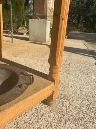 Mesa camilla con brasero de picón