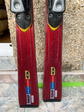 chollo por mudanza, Esquís Salomon adulto + funda