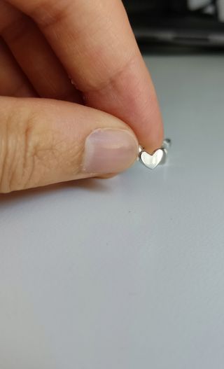 Pendientes corazón plateados