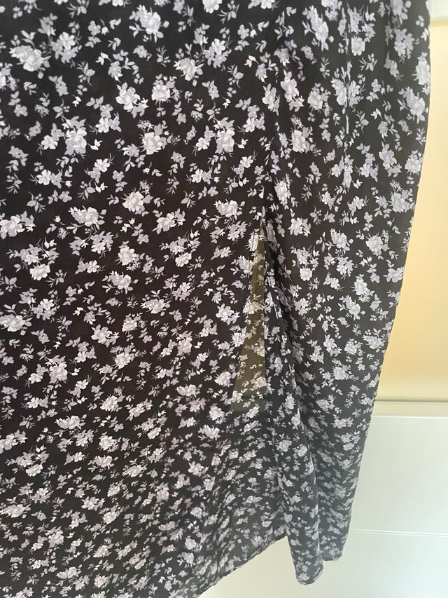 Vestido manga larga satinado Zara