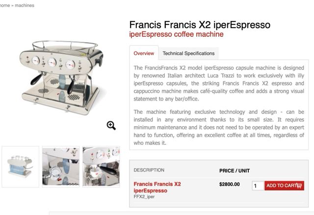 Gafetera illy profesional