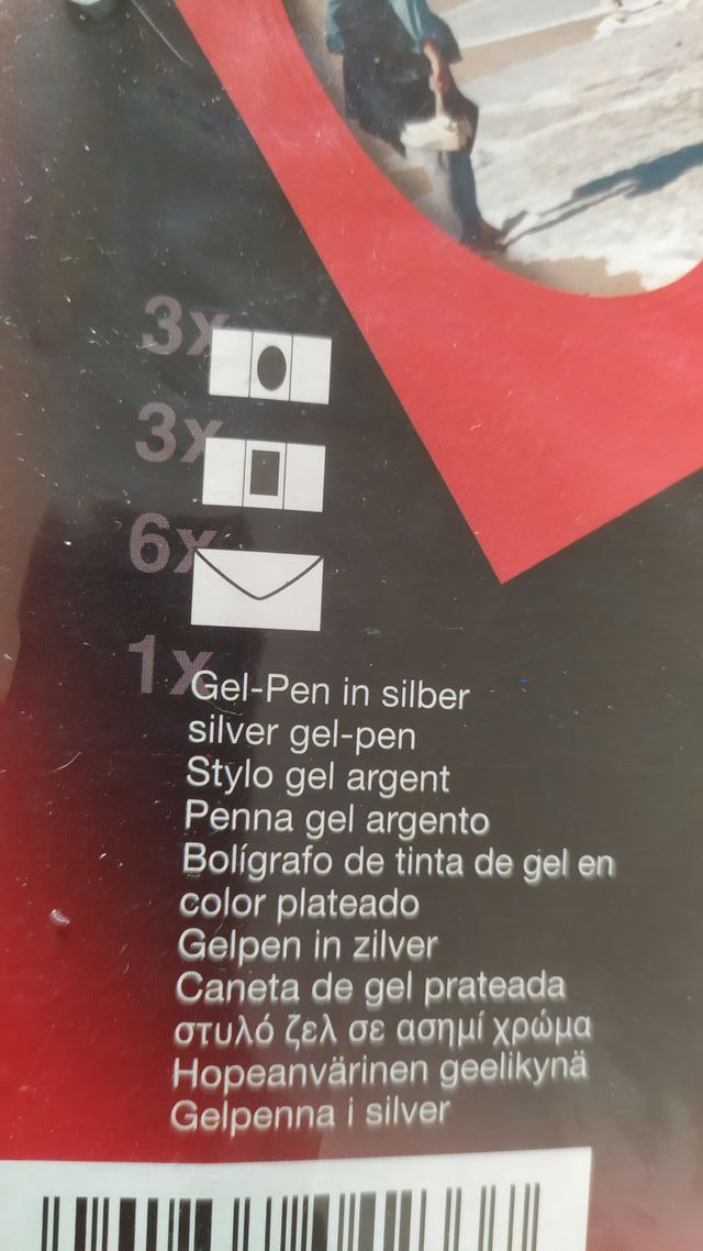 Tarjetas paspartú set de 6 x 2 packs