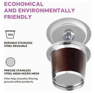 2 pezzi filtri cialde caffè K riutilizzabili inox