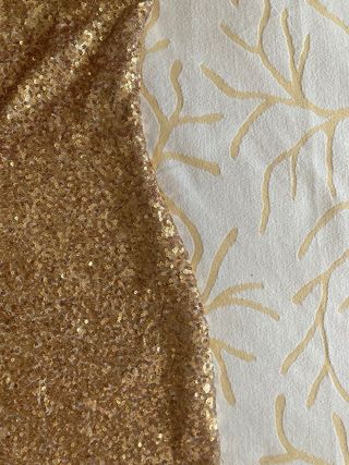 Vestido dorado Glowrias talla S 