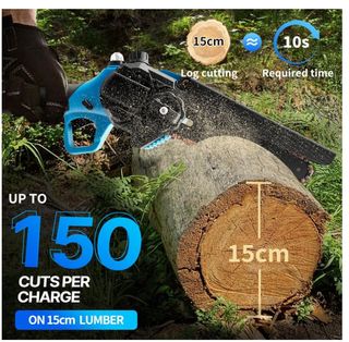 Mini Motosega 2 Batterie 4000 mAh 900 watt a mano