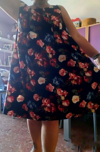 Vestido premamá verano flores sin mangas