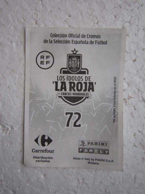 cromo de álbum fútbol ídolos de la Roja 72 Werner