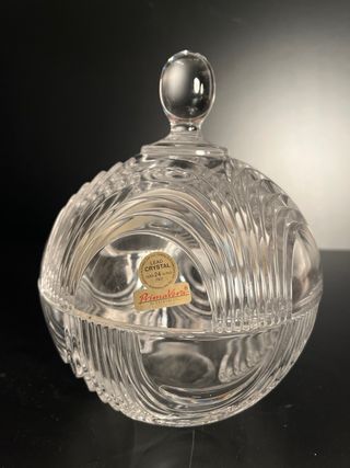 centro tavola Portacioccolatini  in cristallo .