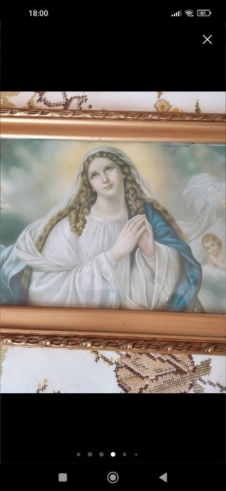 Cuadros religiosos Virgen. Años 30 o 40 