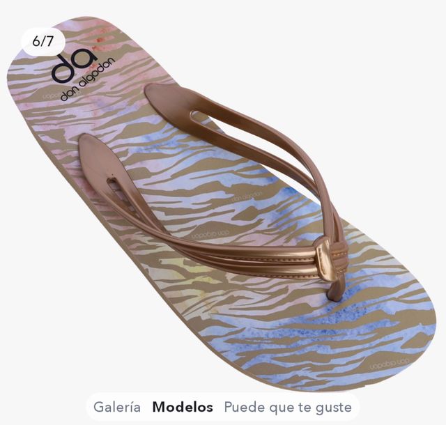 Chanclas DON ALGODÓN DORADAS