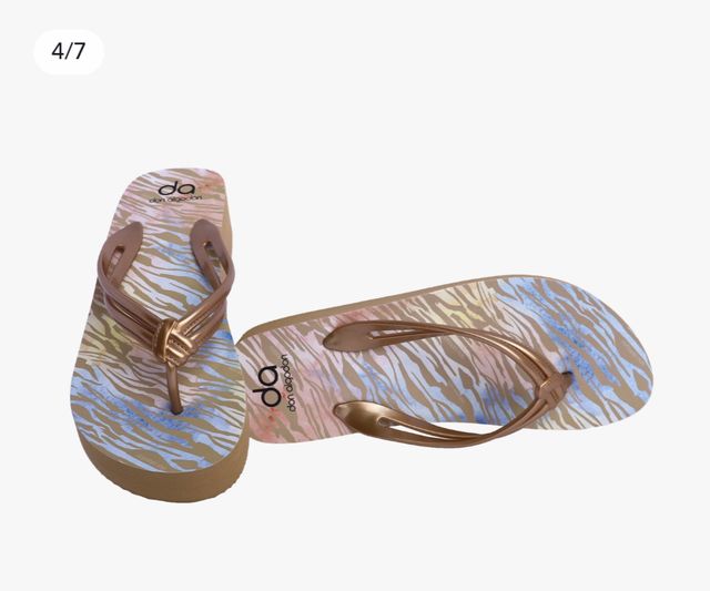 Chanclas DON ALGODÓN DORADAS