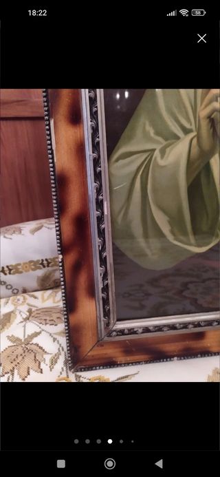 Cuadro antiguo Corazón de Jesús