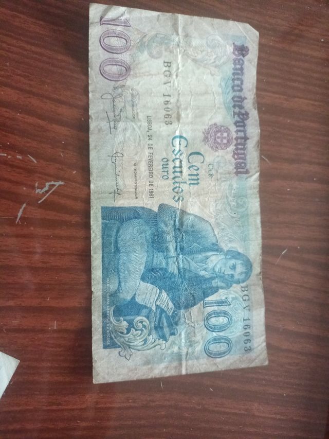 BILLETE DE 100 ESCUDOS DE 1981