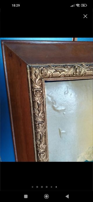 Cuadro religioso Virgen. Tiene 100 años