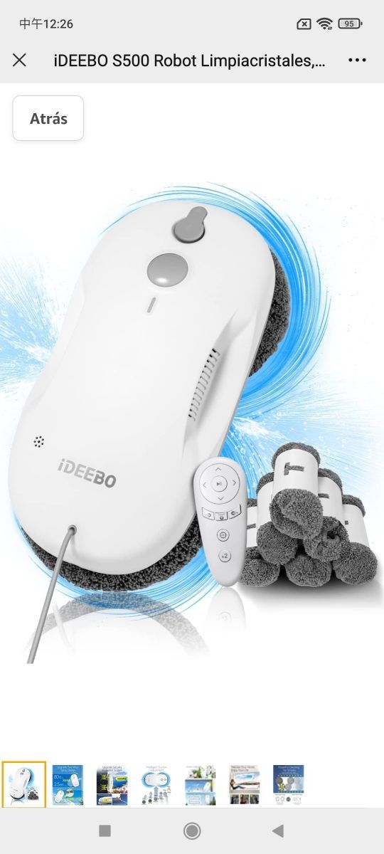 iDEEBO S500 Robot Limpiacristales, Limpia Cristale