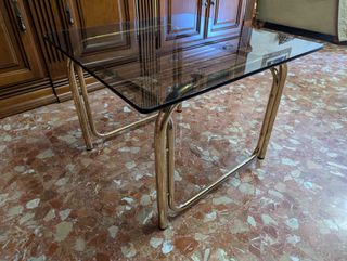 Mesa salón cristal años 90