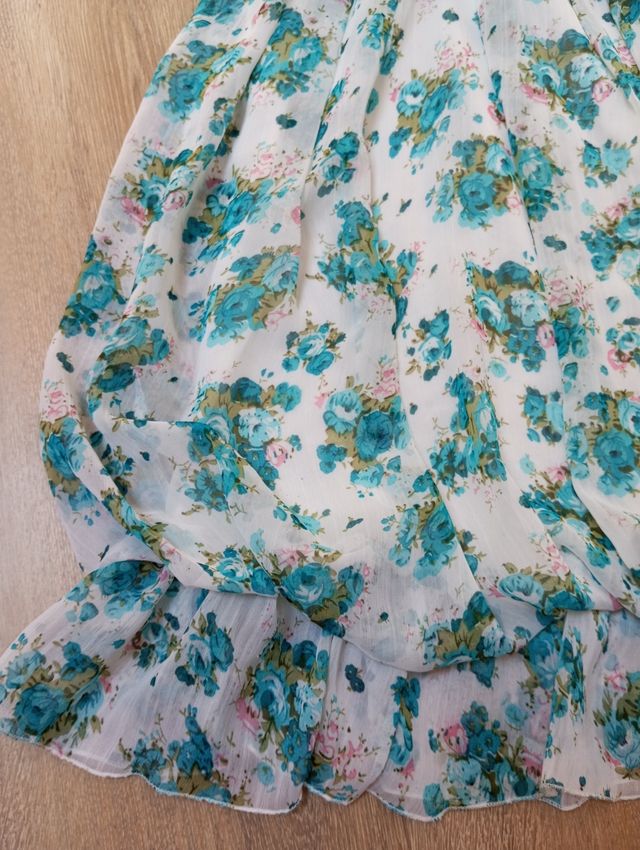 Vestido de seda y viscosa con tirantes f