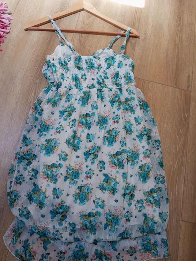 Vestido de seda y viscosa con tirantes f