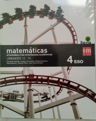 Matemáticas 4 ESO Ed. SM SAVIA