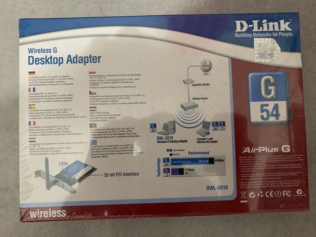 Tarjeta de red Wifi PCI D-Link DWL-G510