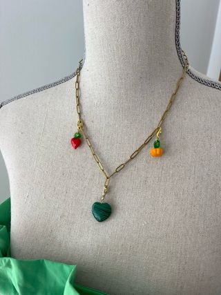 Collar colgantes charm fruta
