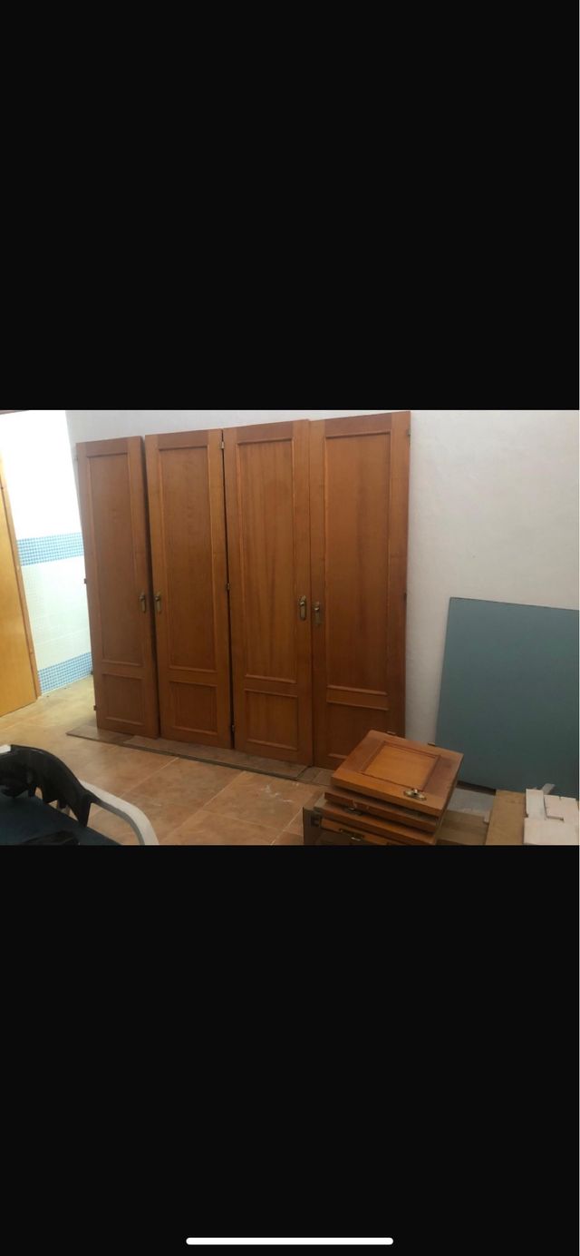 8 puertas de armario madera maciza