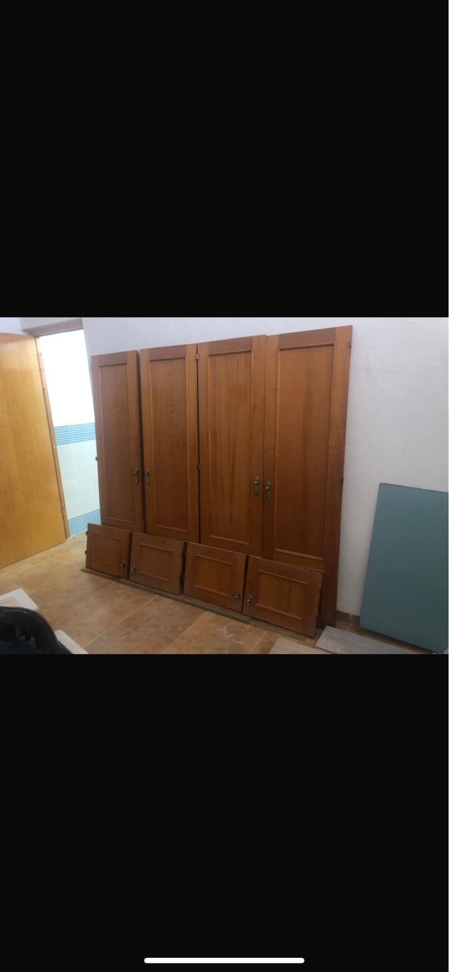8 puertas de armario madera maciza