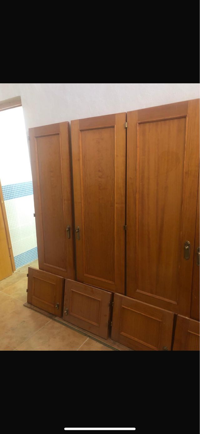 8 puertas de armario madera maciza