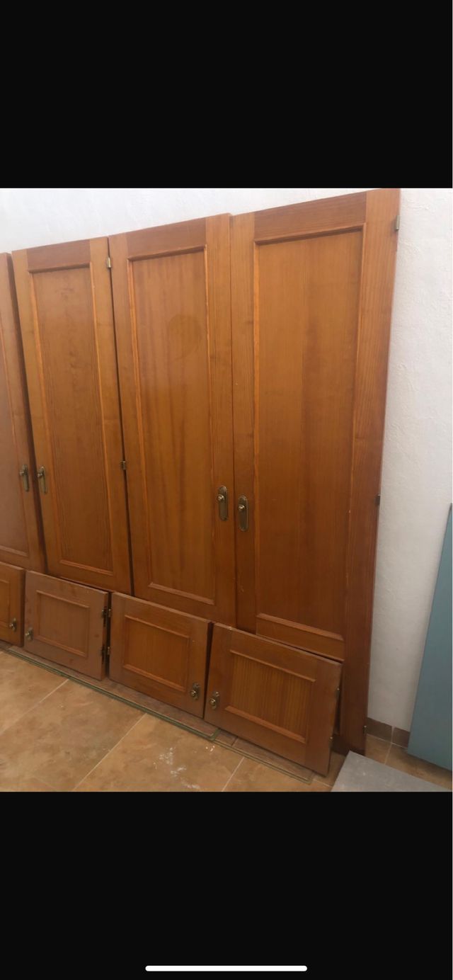 8 puertas de armario madera maciza