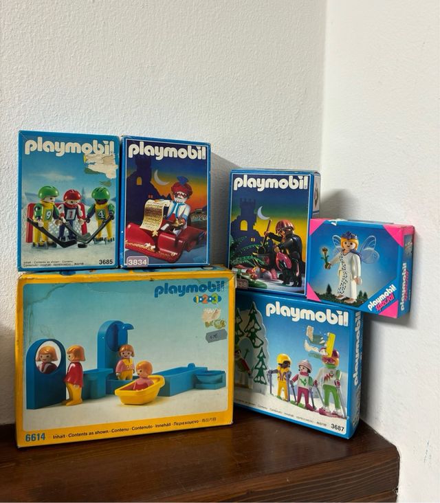 Lotto 6 pezzi Playmobil vintage nuovi