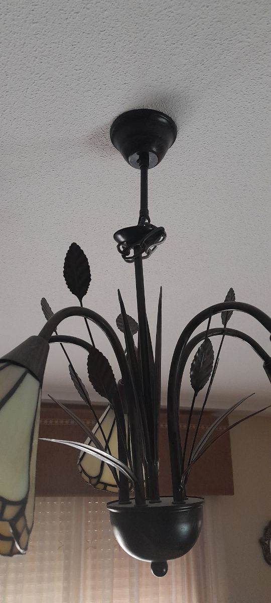 Lámpara rústica de forja y otra de regalo