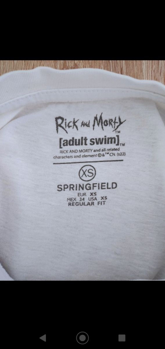 Camiseta Rick and Morty talla Xs
