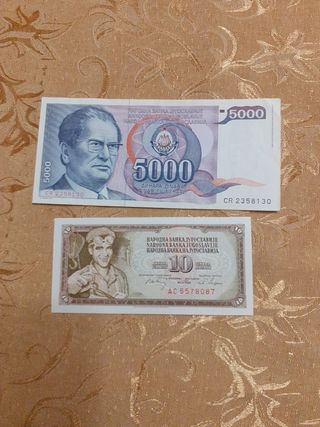 Banconote dinara Jugoslavia