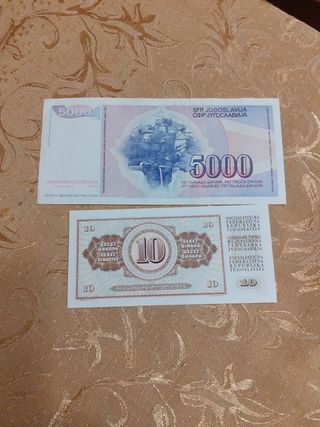 Banconote dinara Jugoslavia