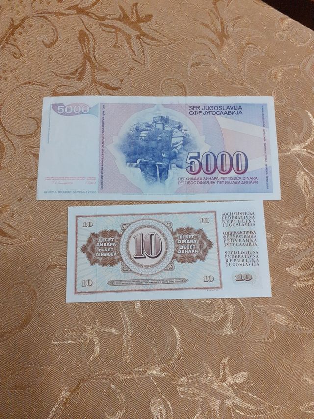 Banconote dinara Jugoslavia