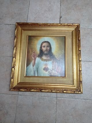 Cuadro de sagrado corazón de Jesús.
